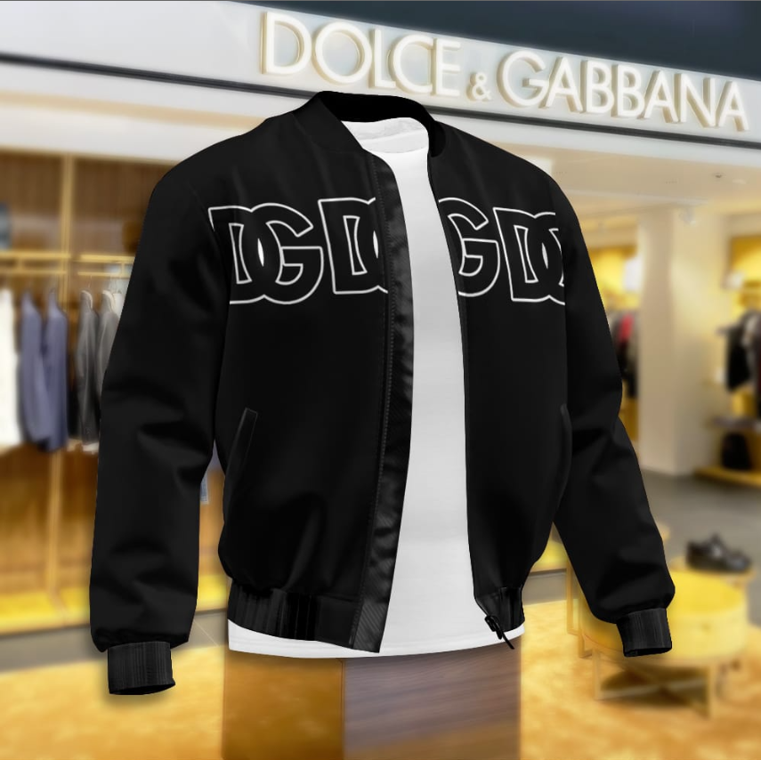 D&G luxury brand varsity zipper jacket vst6241