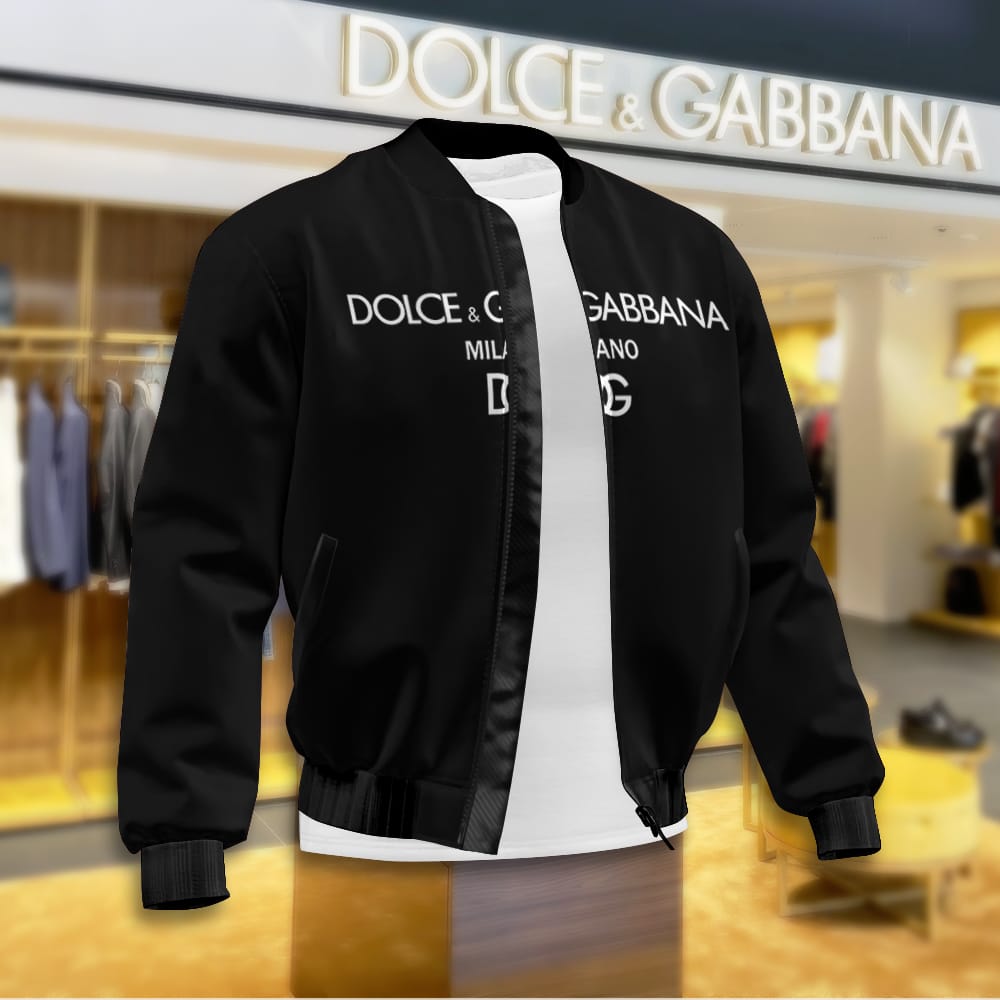 D&G luxury brand varsity zipper jacket vst6242