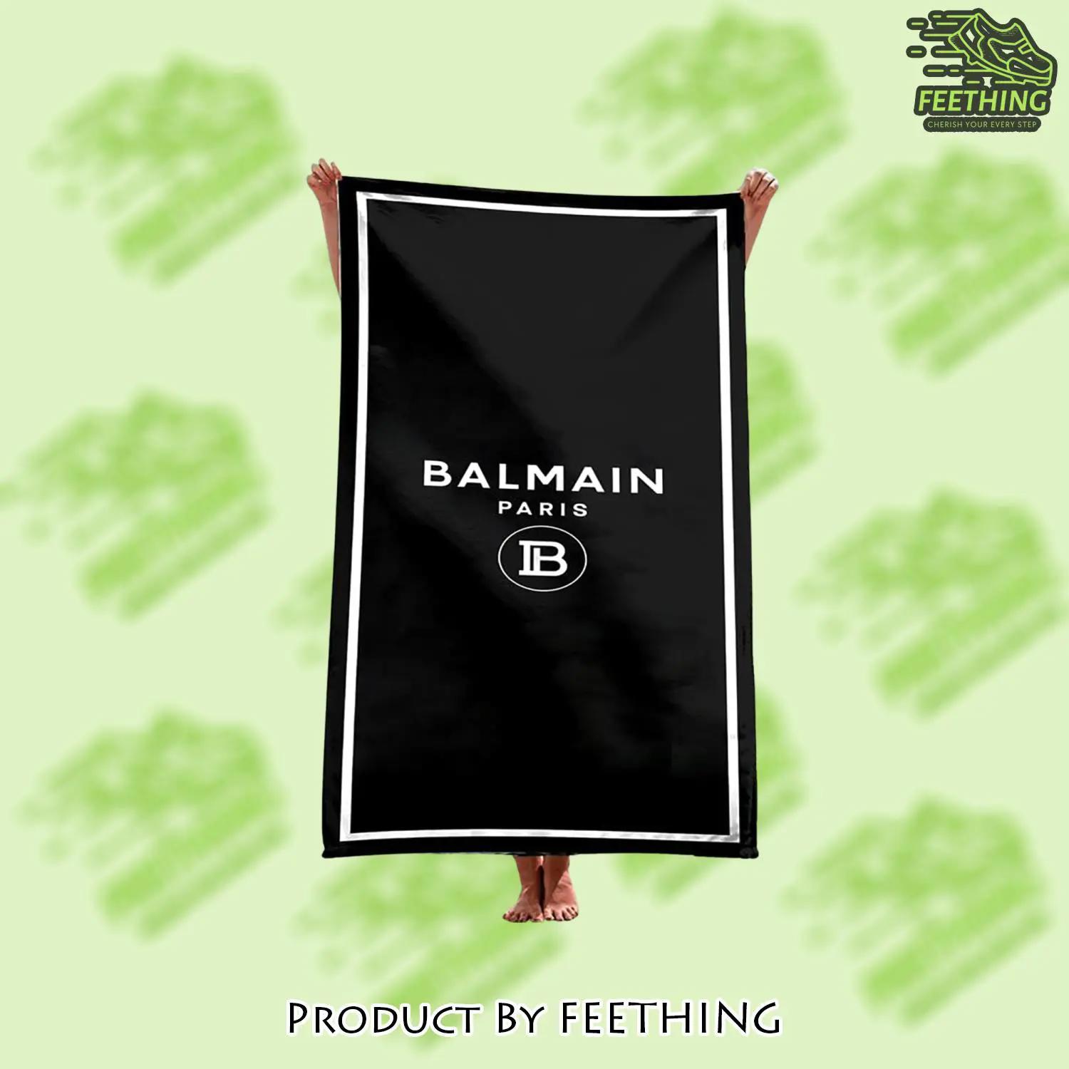 Balmain soft cotton bath large beach towel for women - ft-bt-211176