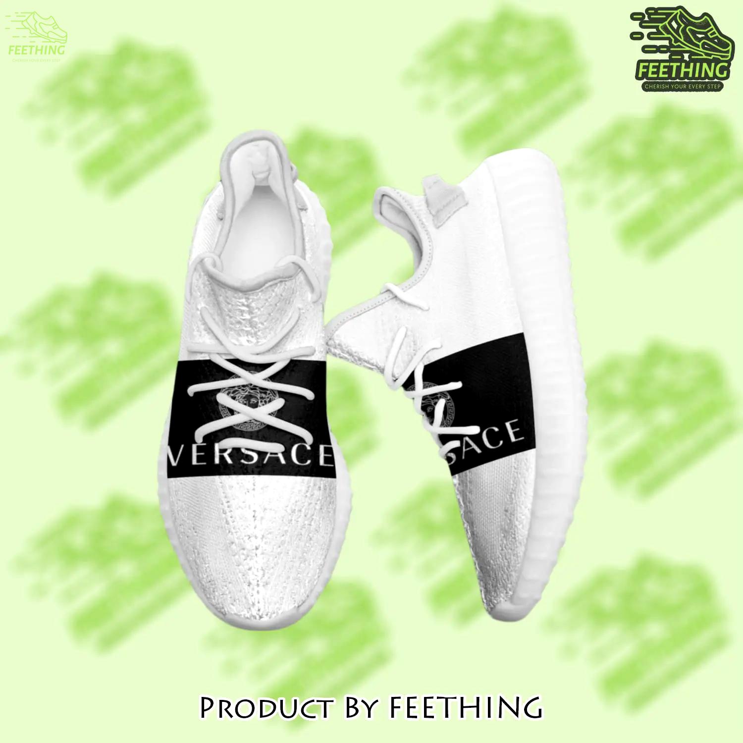 Buy gianni versace black white yeezy boost shoes sport sneakers best for men women 55 yzes - ft-ys-947189