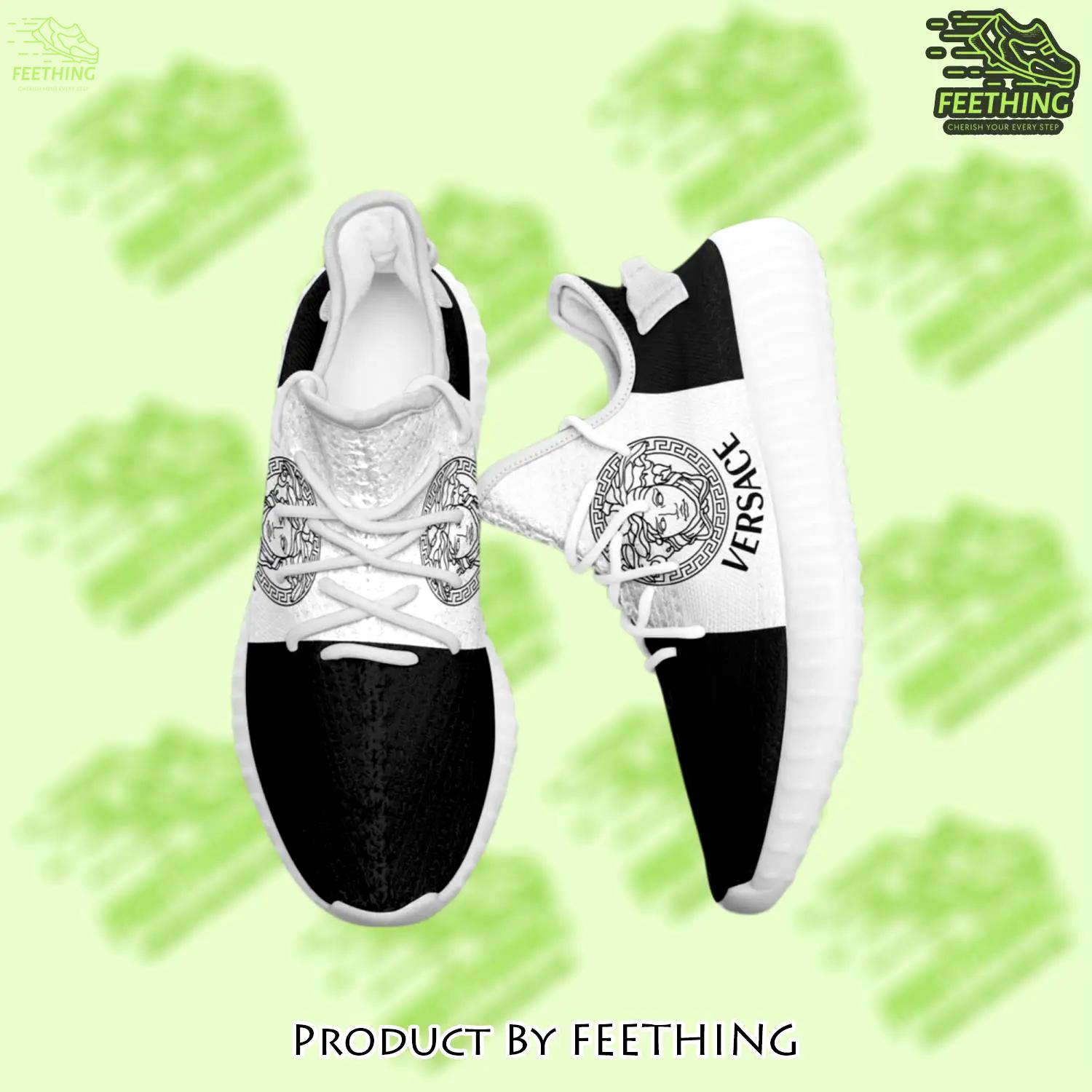 Buy gianni versace black white yeezy boost shoes sport sneakers best for men women 56 yzes - ft-ys-731180