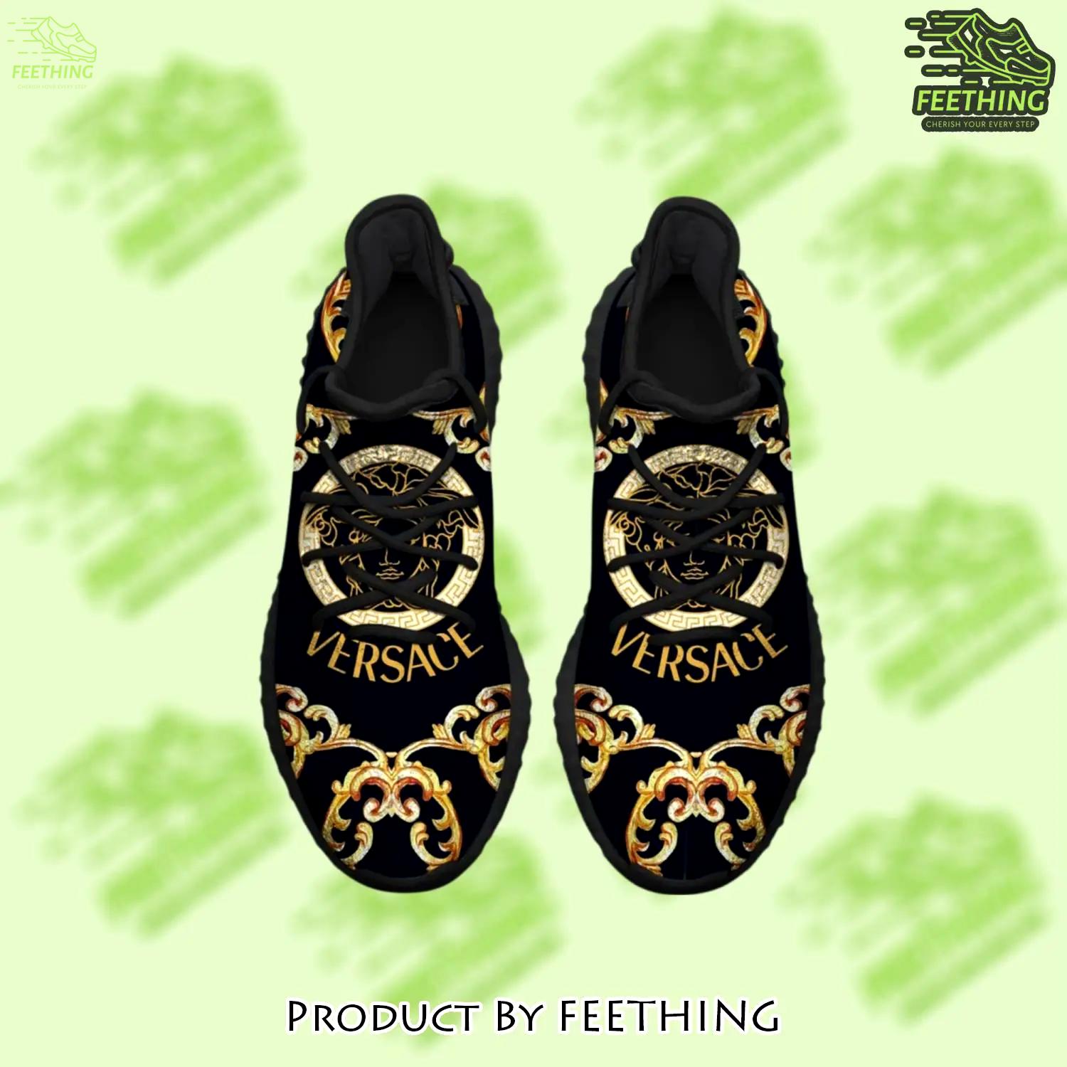 Buy gianni versace black yeezy boost shoes sport sneakers best for men women 60 yzes - ft-ys-512195