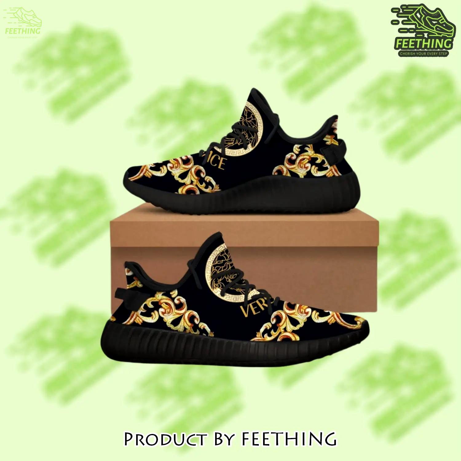 Buy gianni versace black yeezy boost shoes sport sneakers best for men women 63 yzes - ft-ys-548207