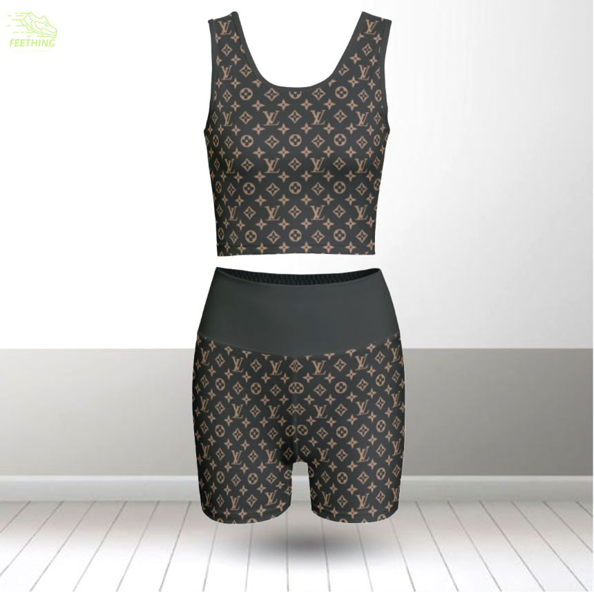 Louis vuitton summer women sport bra yoga set running outfit sby1004