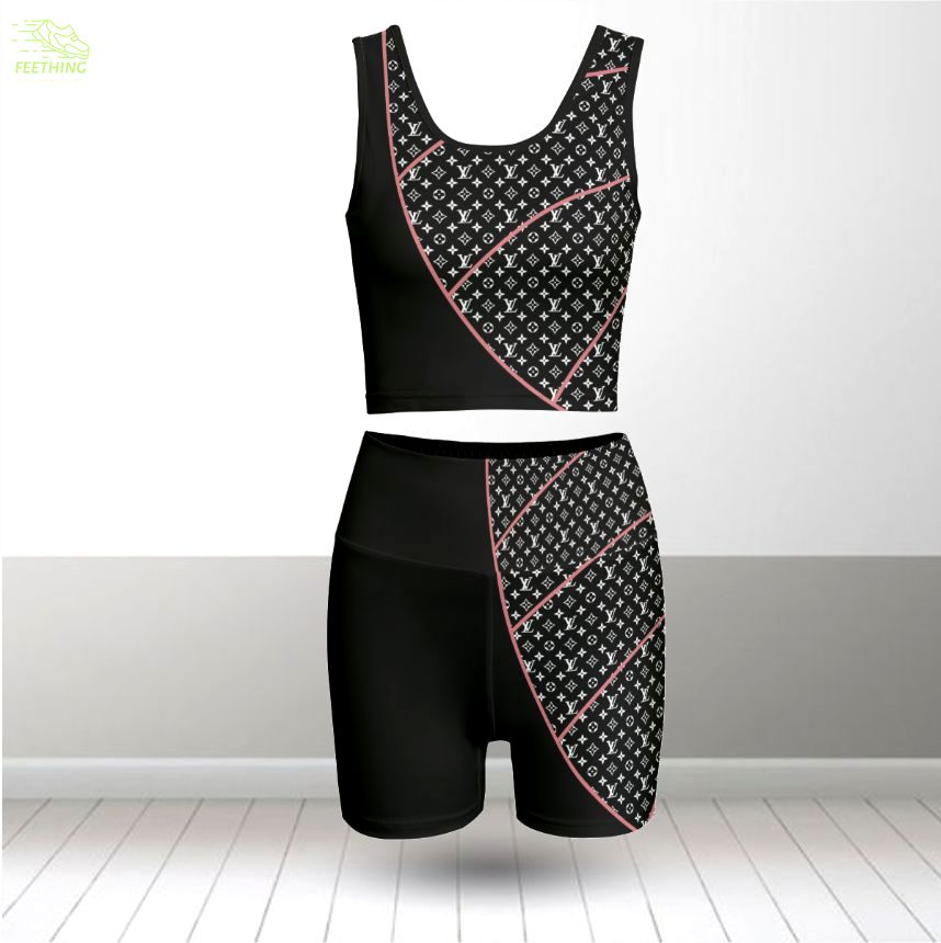 Louis vuitton summer women sport bra yoga set running outfit sby1006