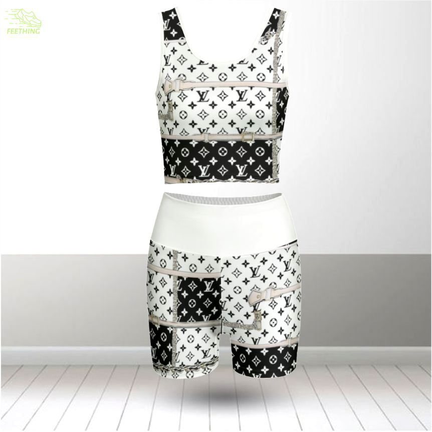 Louis vuitton summer women sport bra yoga set running outfit sby1008