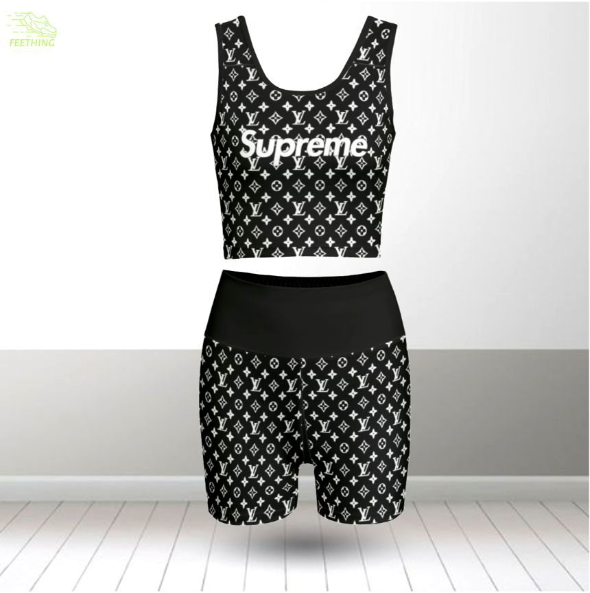 Louis vuitton summer women sport bra yoga set running outfit sby1009