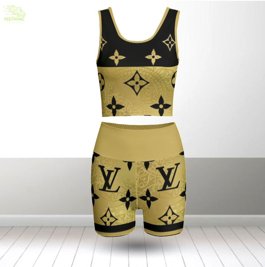 Louis vuitton summer women sport bra yoga set running outfit sby1010