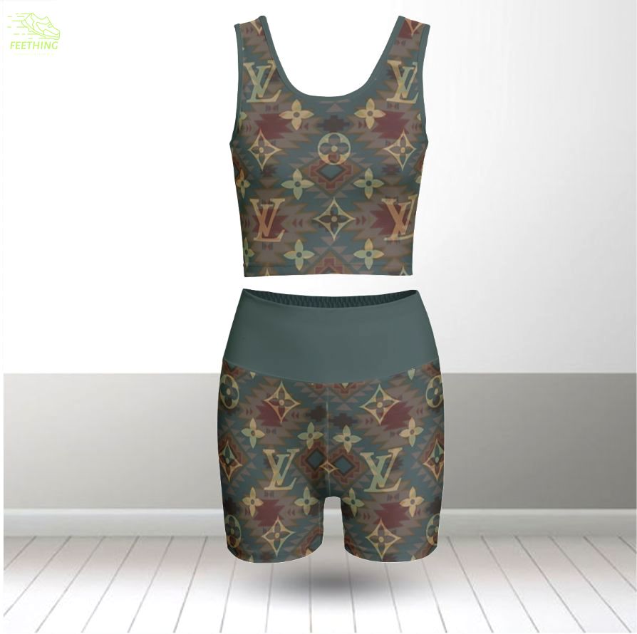 Louis vuitton summer women sport bra yoga set running outfit sby1015
