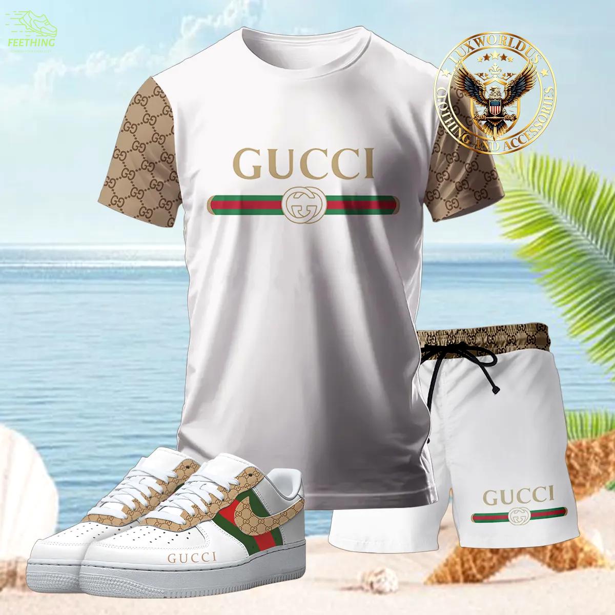 [new] premium gucci unisex set t-shirt & short x af1 sneaker 2024 lux-tx+stk+f40-gc136901