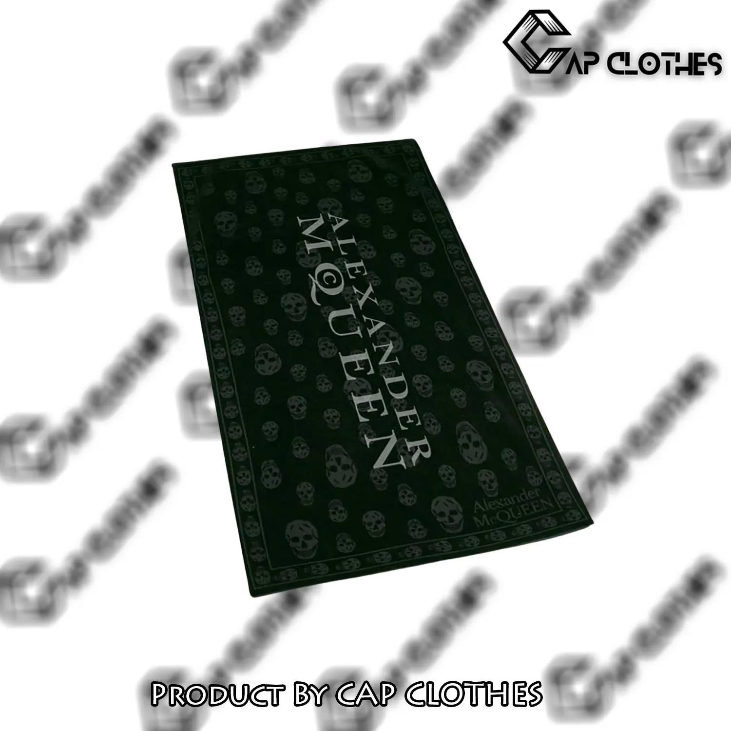 Alexander mcqueen soft cotton bath large beach towel hot 2023 item - cc-bt-523557