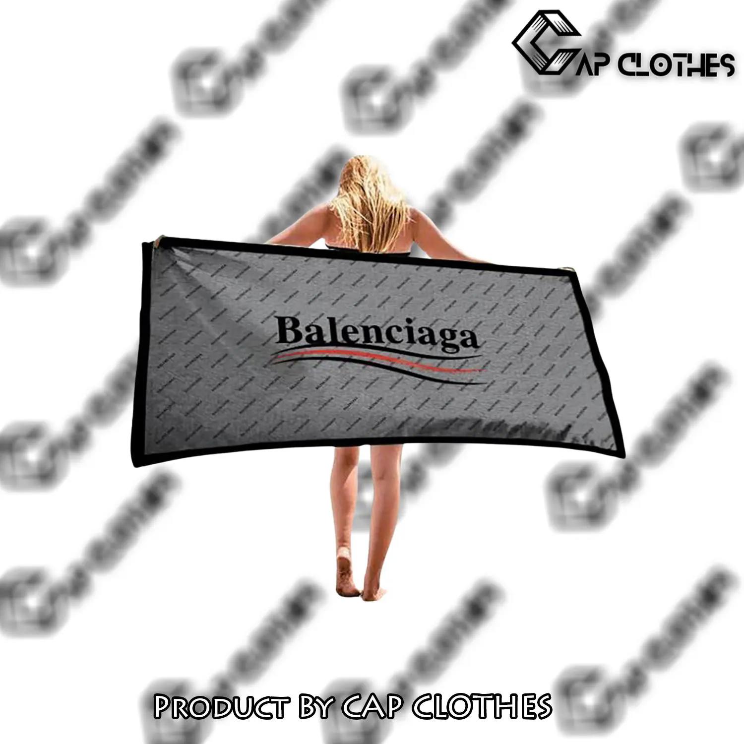 Balenciaga soft cotton bath large beach towel for women 4t5 - cc-bt-245259
