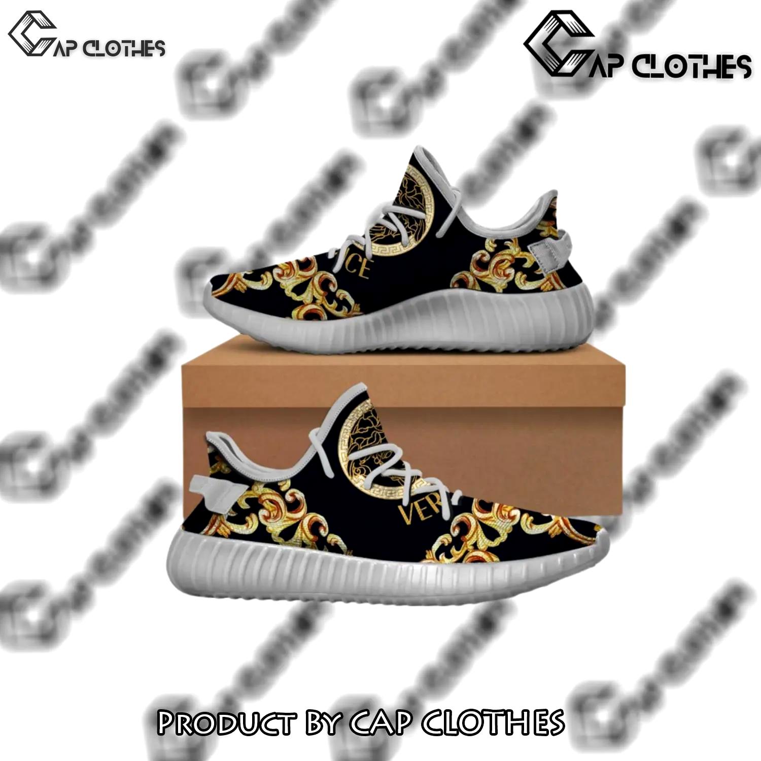 Buy gianni versace black gold yeezy boost shoes sport sneakers best for men women 47 yzes - cc-ys-620072