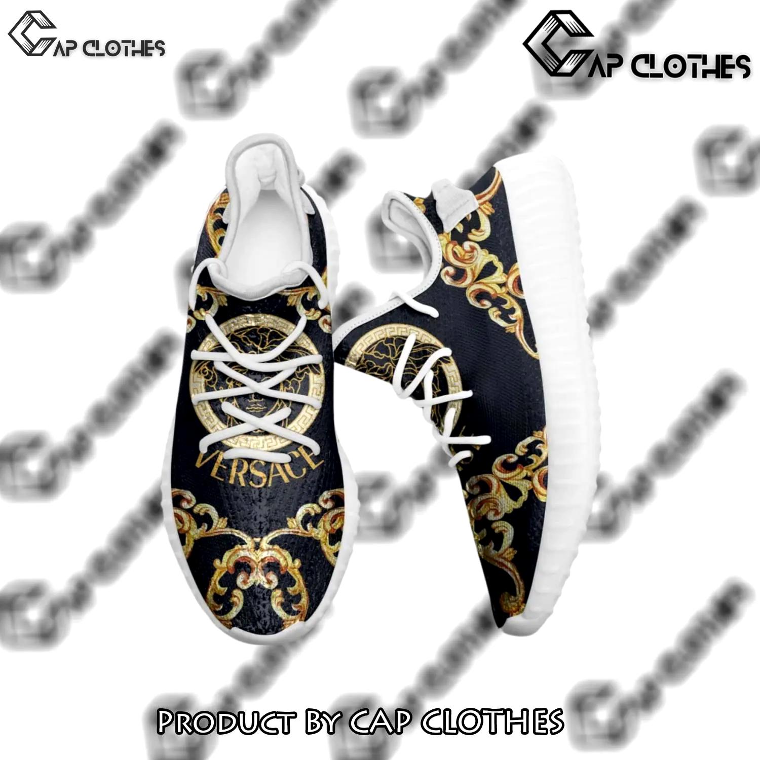 Buy gianni versace black gold yeezy boost shoes sport sneakers best for men women 48 yzes - cc-ys-339836