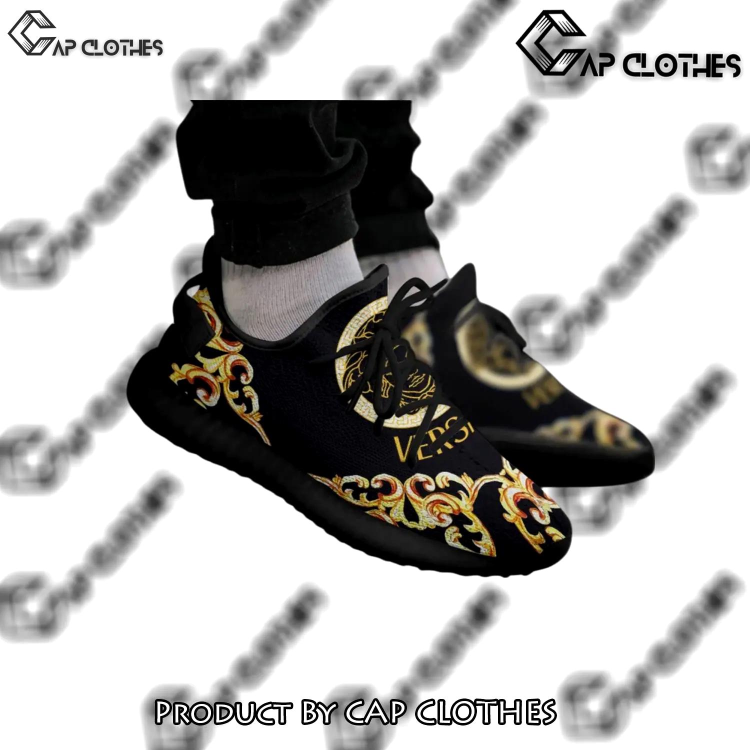 Buy gianni versace black gold yeezy boost shoes sport sneakers best for men women 52 yzes - cc-ys-909493
