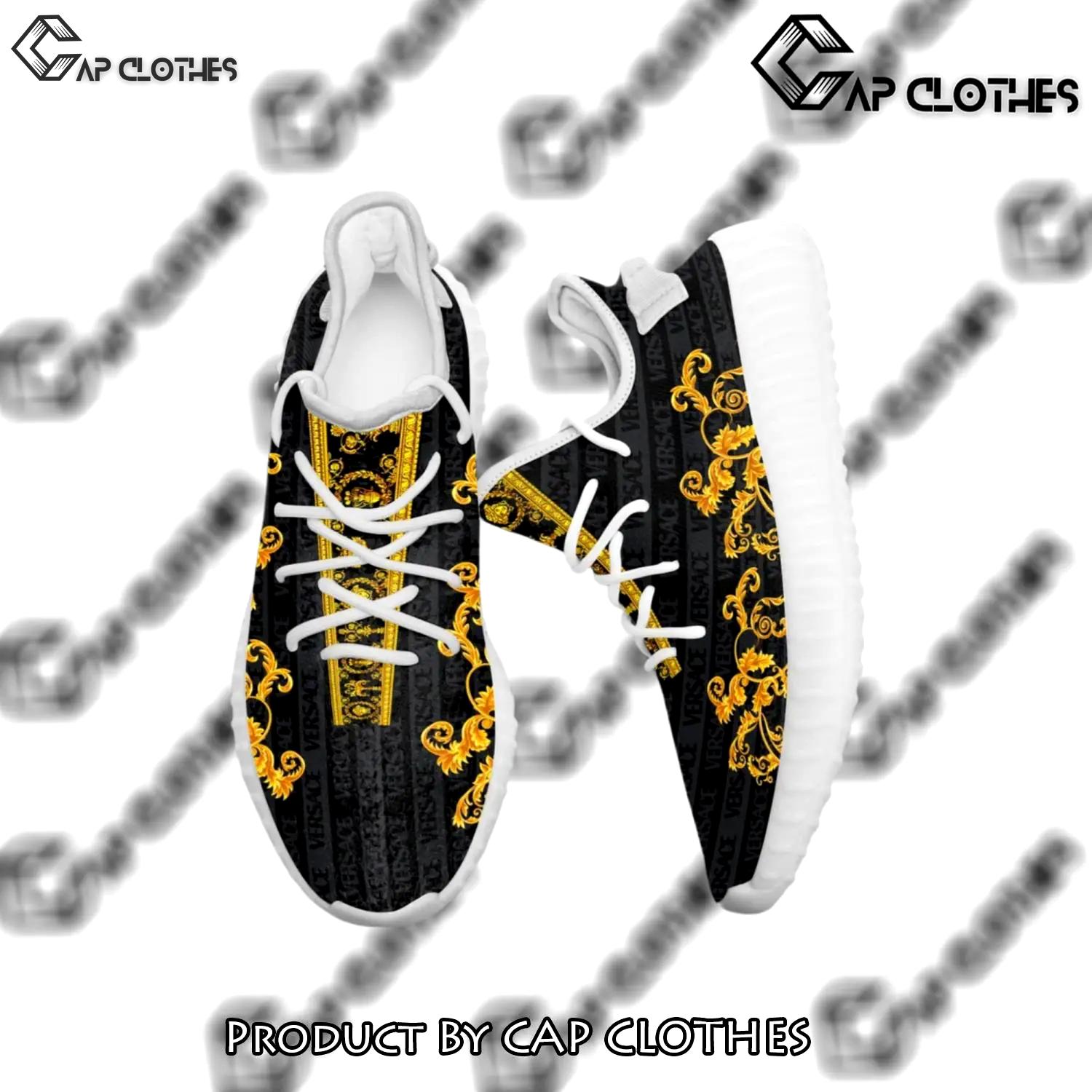 Buy gianni versace black gold yeezy boost shoes sport sneakers best for men women 54 yzes - cc-ys-233318