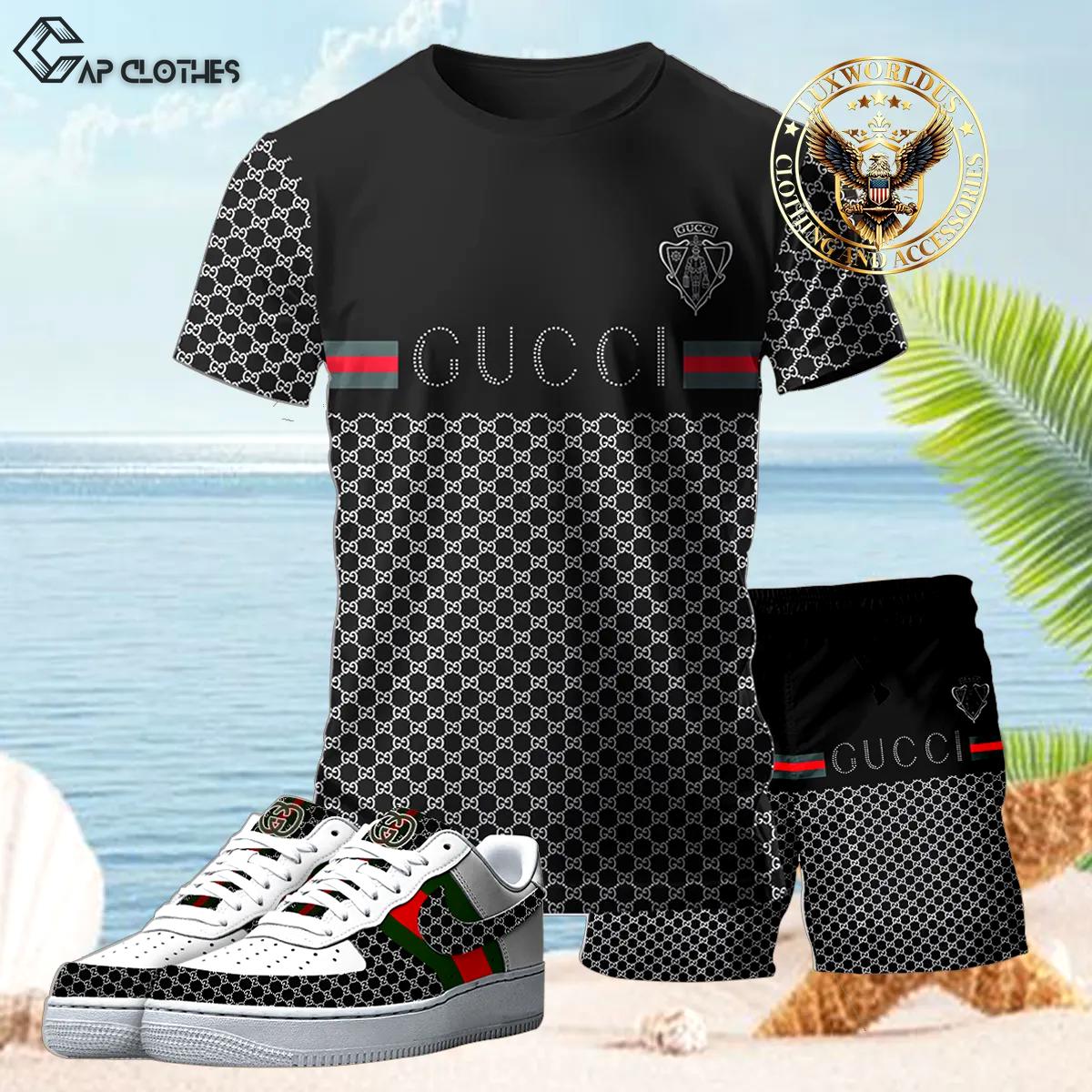 [new] premium gucci unisex set t-shirt & short x af1 sneaker 2024 lux-tx+stk+f40-gc136904