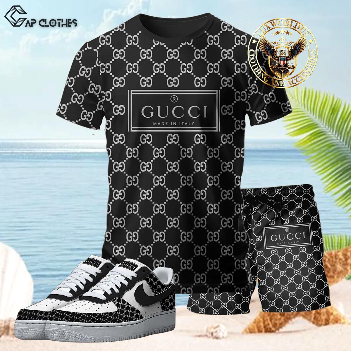 [new] premium gucci unisex set t-shirt & short x af1 sneaker 2024 lux-tx+stk+f40-gc136905