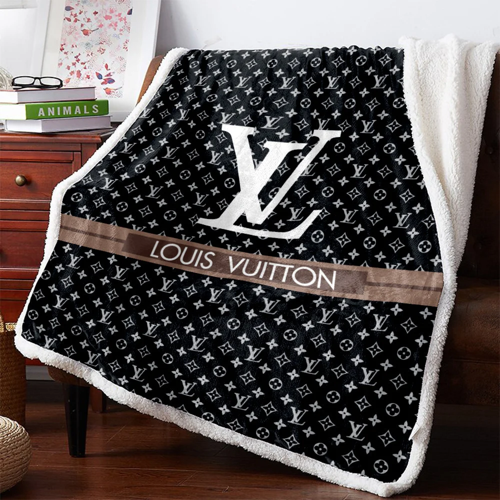 Louis vuitton luxury premium brand blanket fleece thin blanket to keep warm