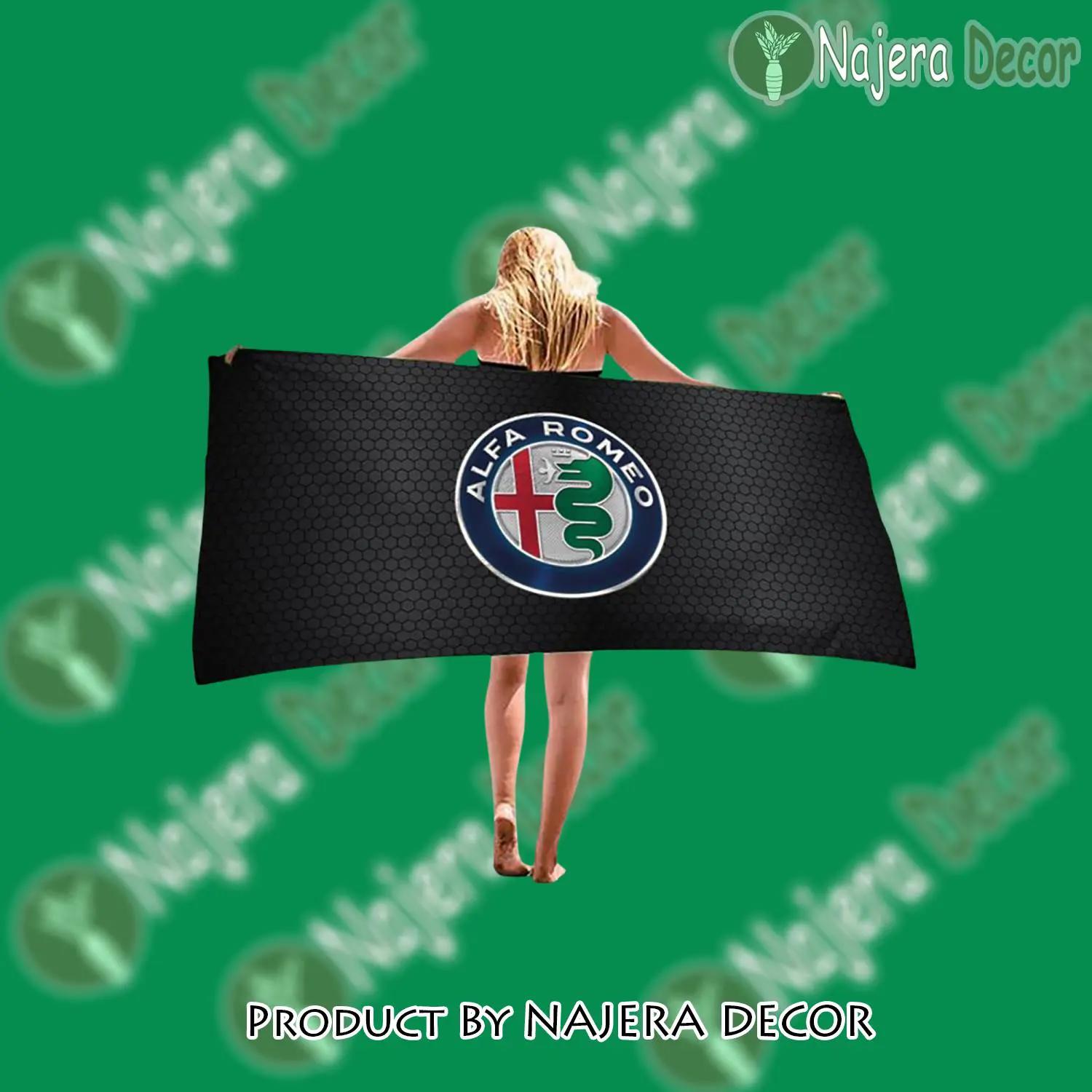 Alfa romeo soft cotton bath large beach towel for women - nd-bt-549328