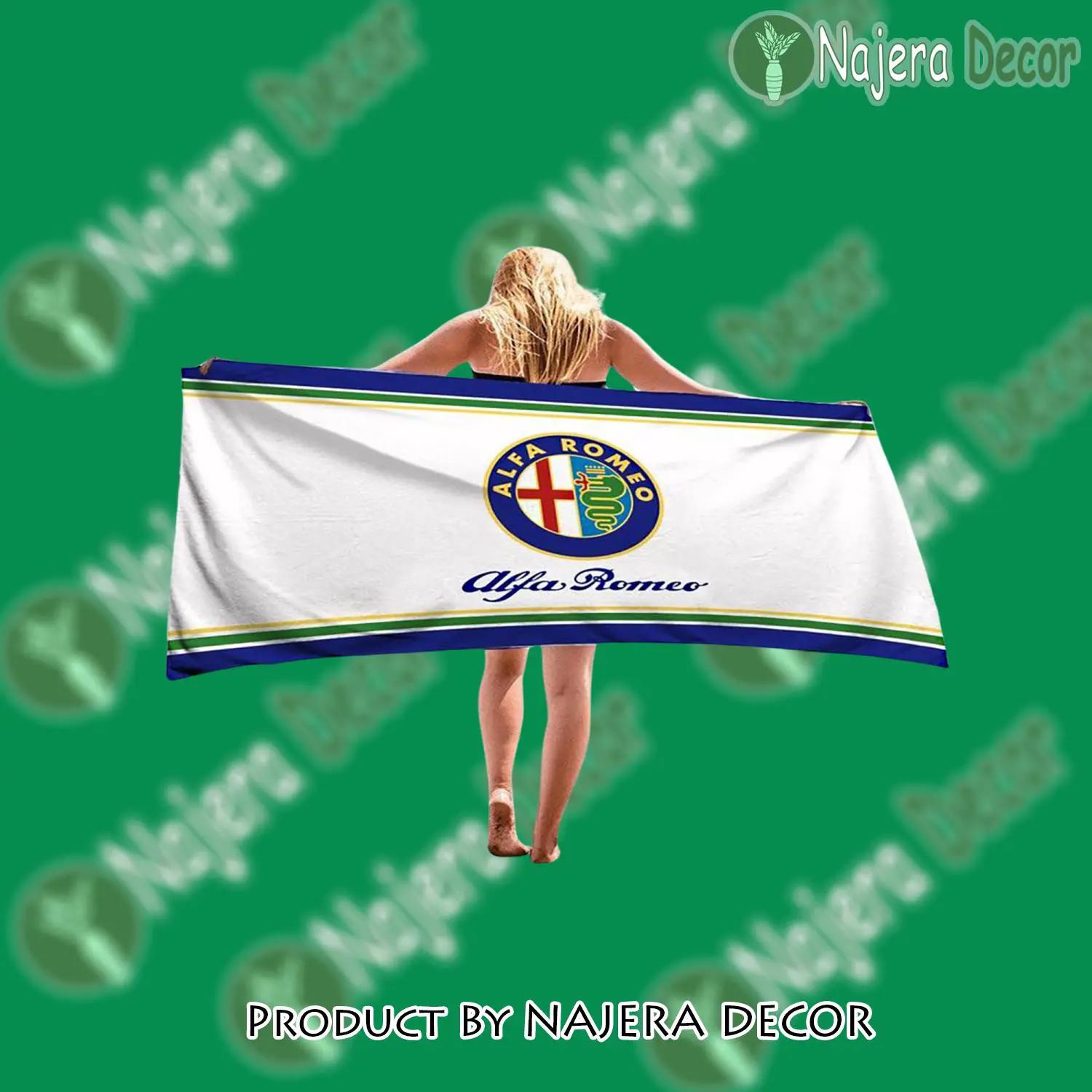Alfa romeo soft cotton bath large beach towel for women qcb - nd-bt-442148