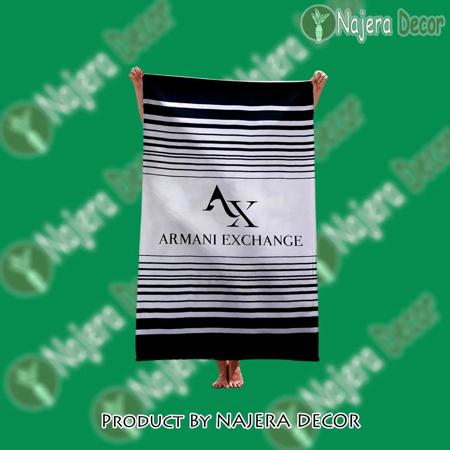 Armani exchange soft cotton bath large beach towel for women - nd-bt-495471
