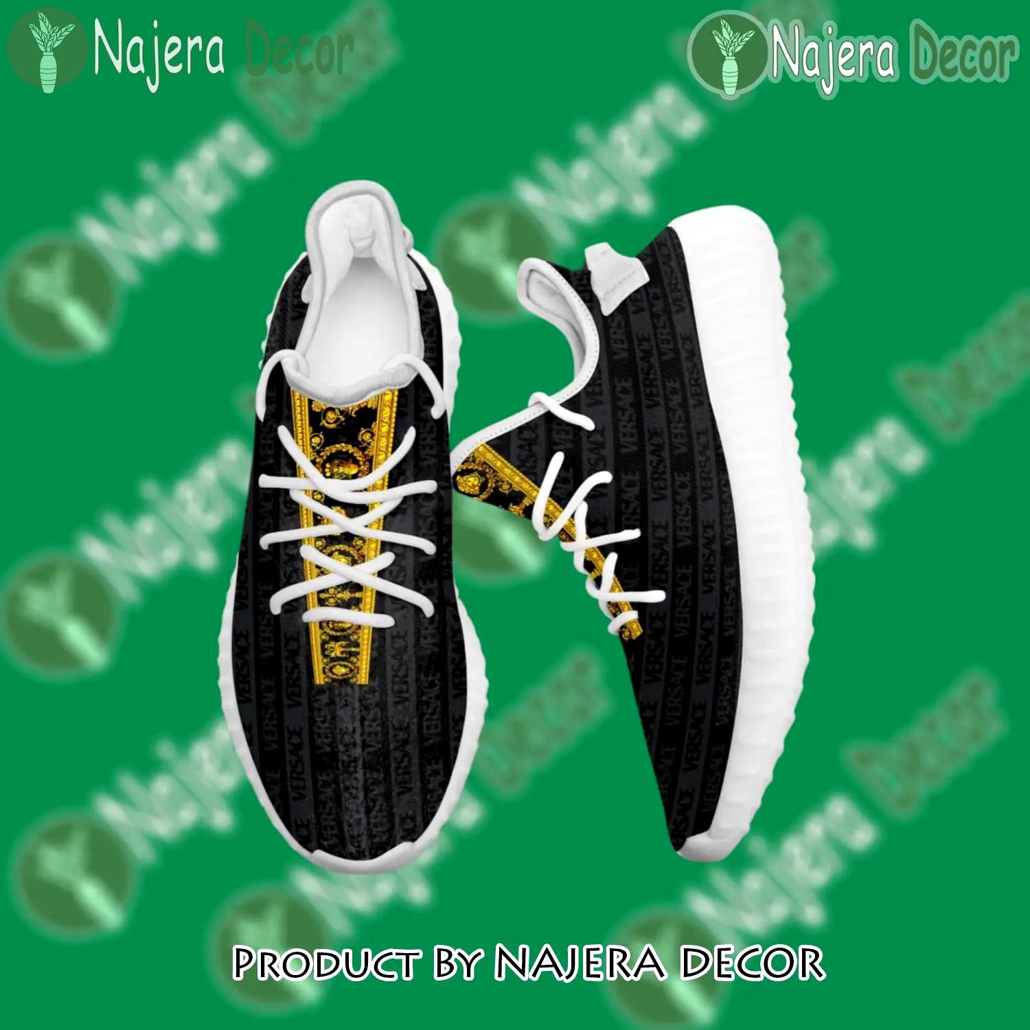 Buy gianni versace black gold yeezy boost shoes sport sneakers best for men women 49 yzes - nd-ys-674109