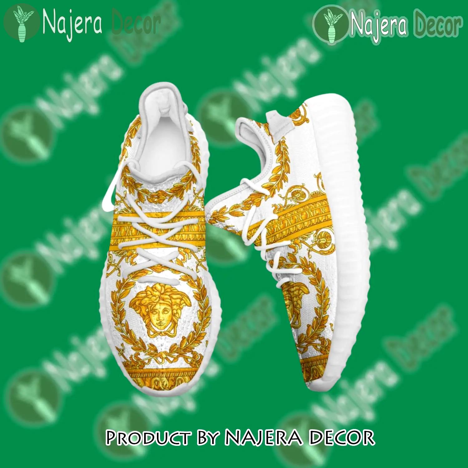 Buy gianni versace white gold yeezy boost shoes sport sneakers best for men women 46 yzes - nd-ys-637573