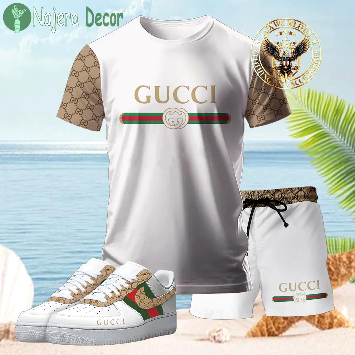 [new] premium gucci unisex set t-shirt & short x af1 sneaker 2024 lux-tx+stk+f40-gc136901