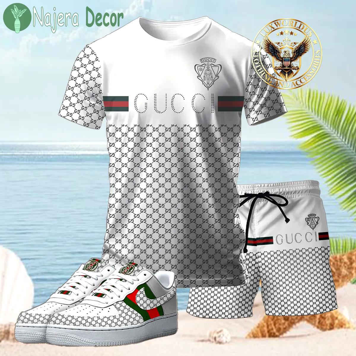 [new] premium gucci unisex set t-shirt & short x af1 sneaker 2024 lux-tx+stk+f40-gc136903