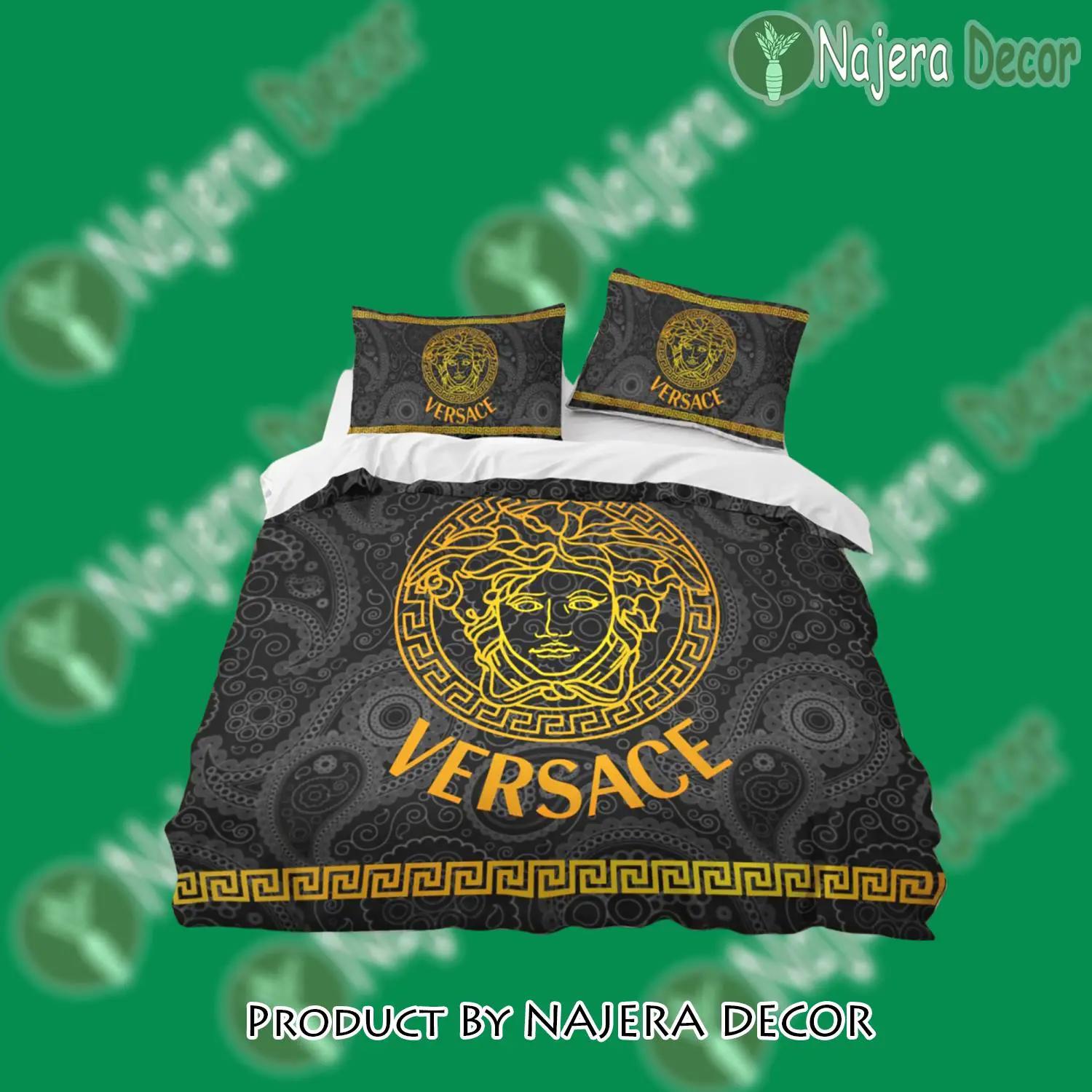 Versace medusa golden luxury fashion luxury brand rug carpet home decor