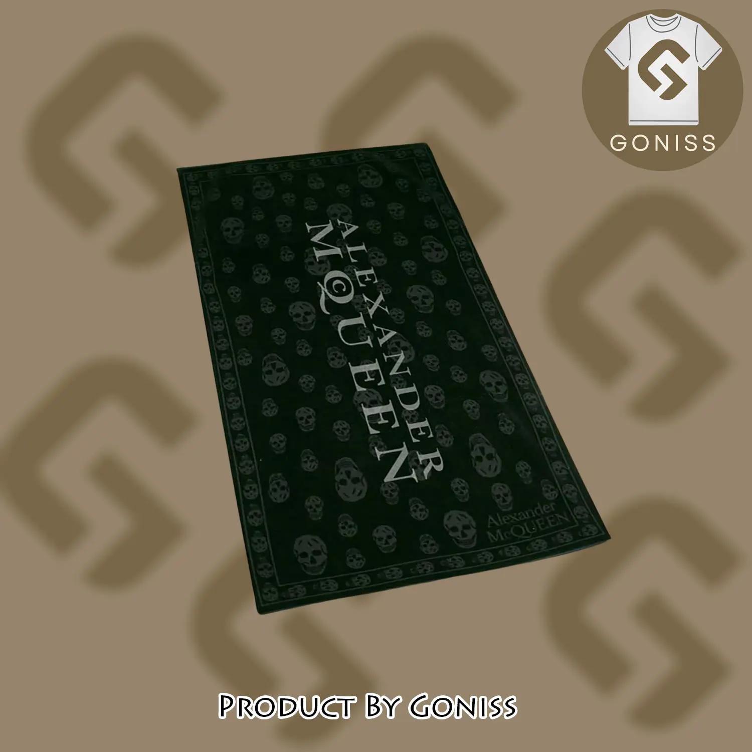 Alexander mcqueen soft cotton bath large beach towel hot 2023 item - gn-bt-439723