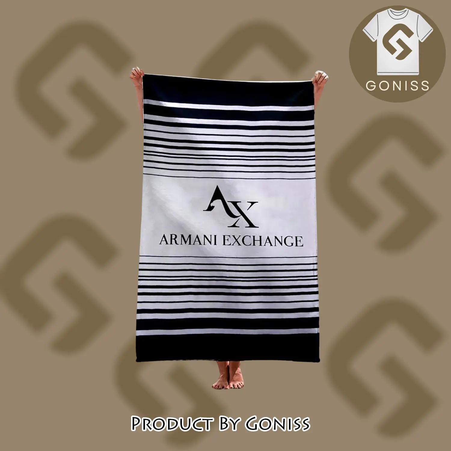 Armani exchange soft cotton bath large beach towel for women - gn-bt-299136