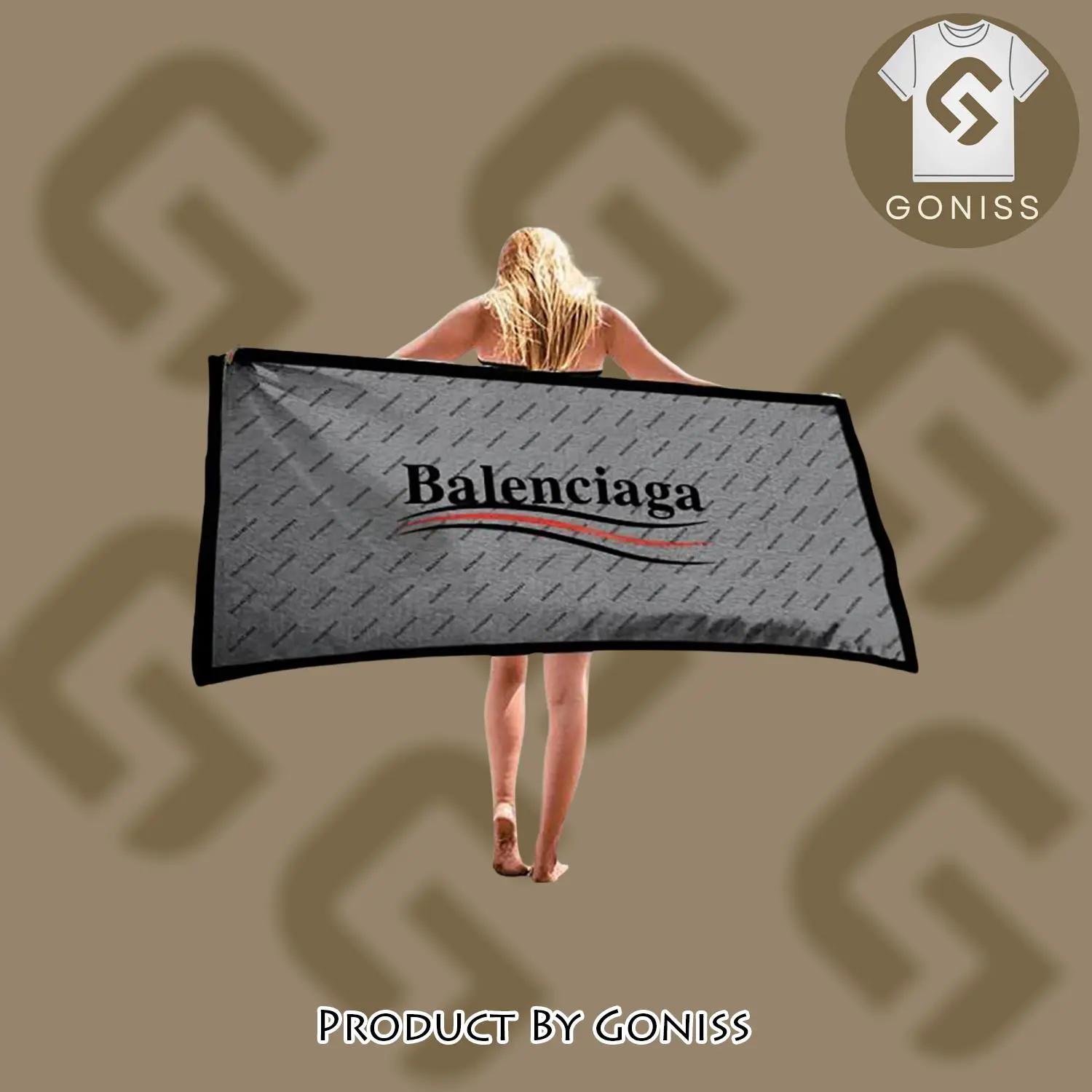 Balenciaga soft cotton bath large beach towel for women 4t5 - gn-bt-106161