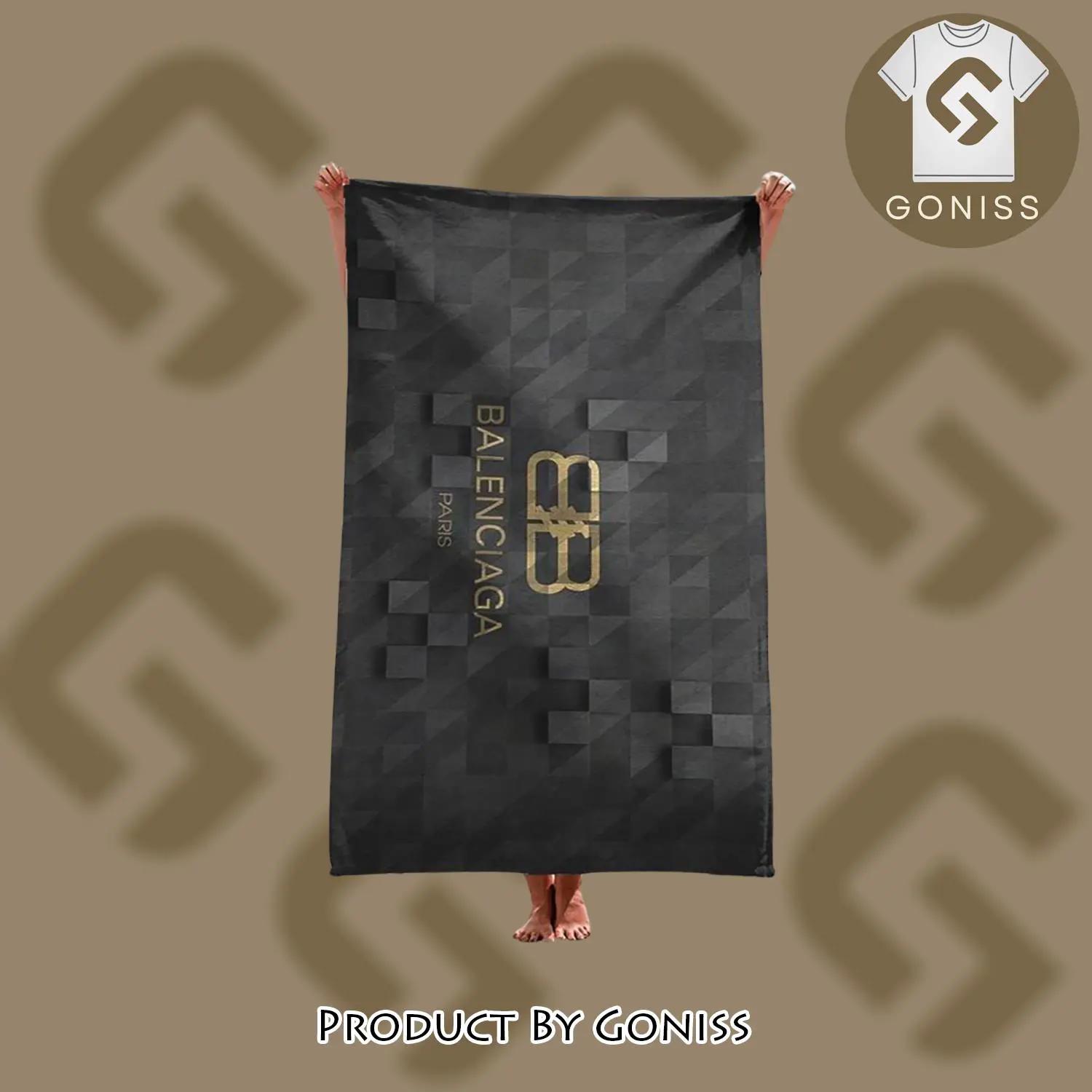 Balenciaga soft cotton bath large beach towel for women qs4 - gn-bt-472056