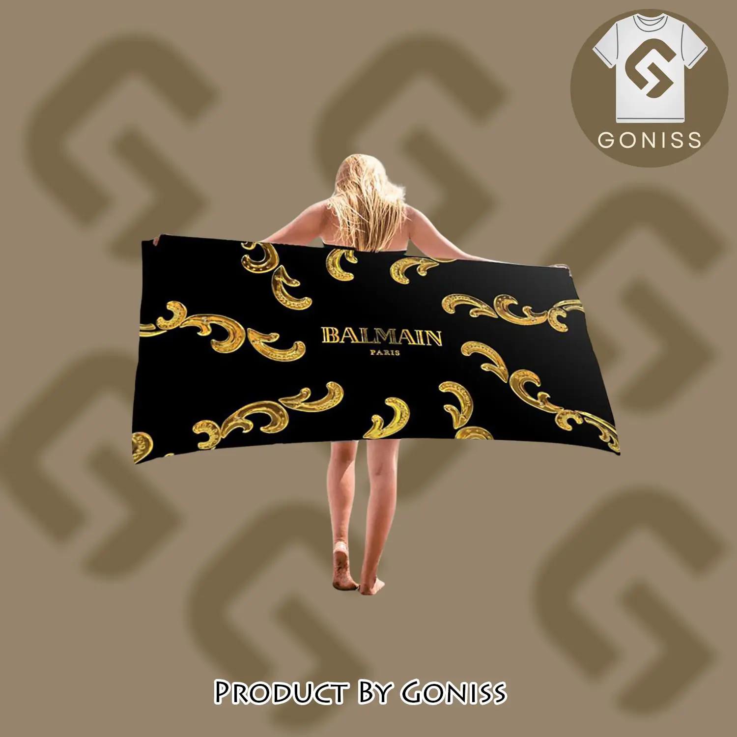 Balmain soft cotton bath large beach towel for women 4ib - gn-bt-137098