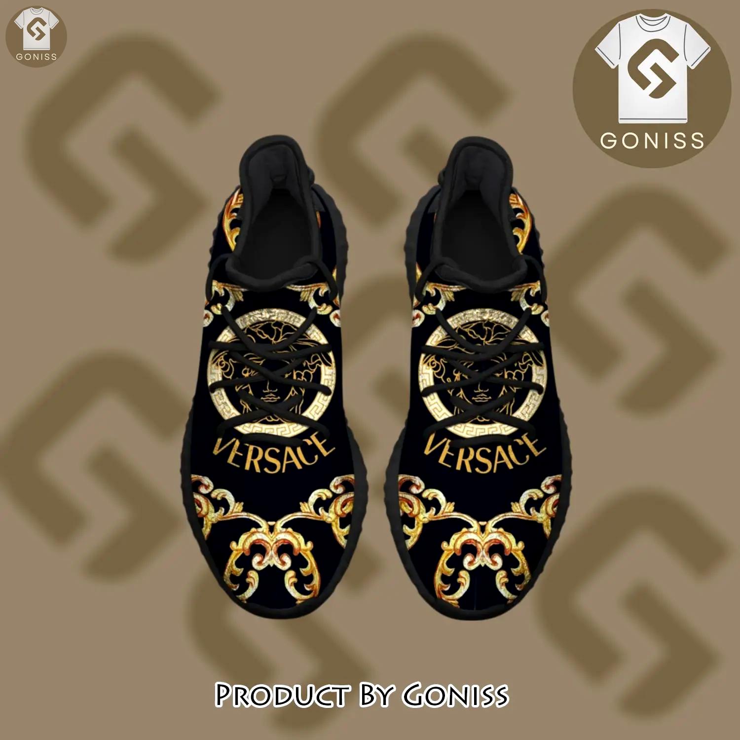 Buy gianni versace black yeezy boost shoes sport sneakers best for men women 60 yzes - gn-ys-173757