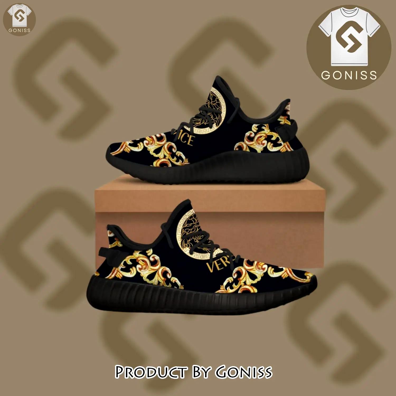 Buy gianni versace black yeezy boost shoes sport sneakers best for men women 63 yzes - gn-ys-328949