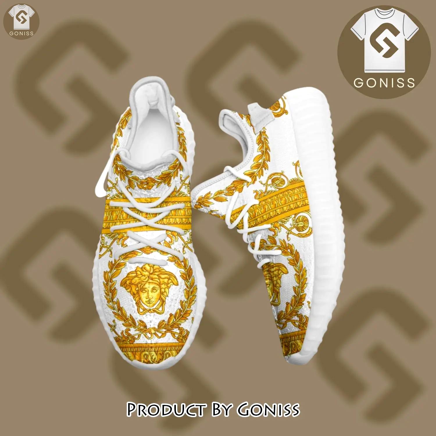 Buy gianni versace white gold yeezy boost shoes sport sneakers best for men women 46 yzes - gn-ys-292831