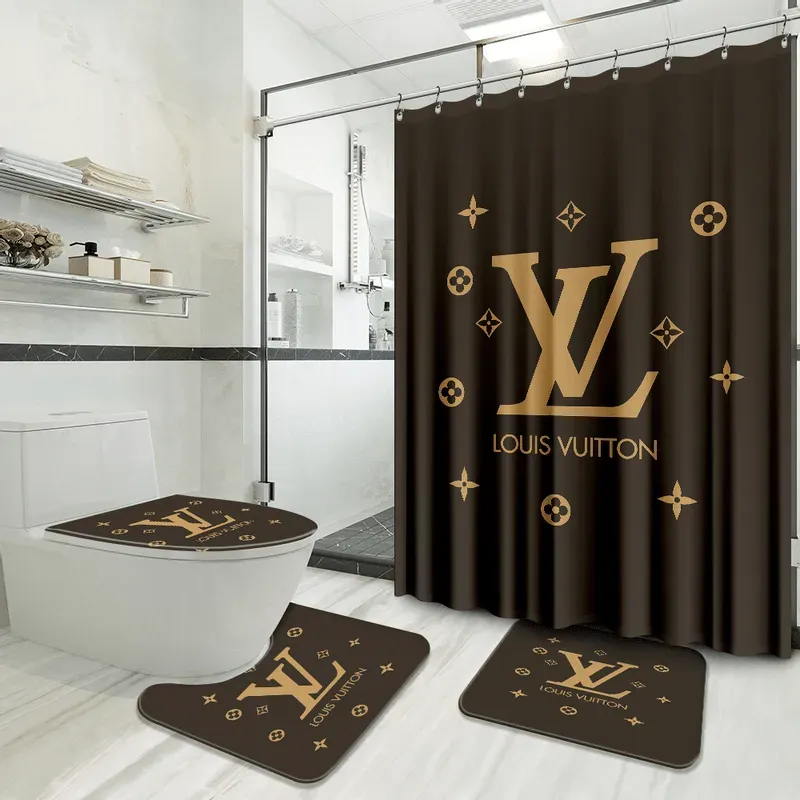 
                louis vuitton logo limited luxury brand fashion bathroom set home decor
            