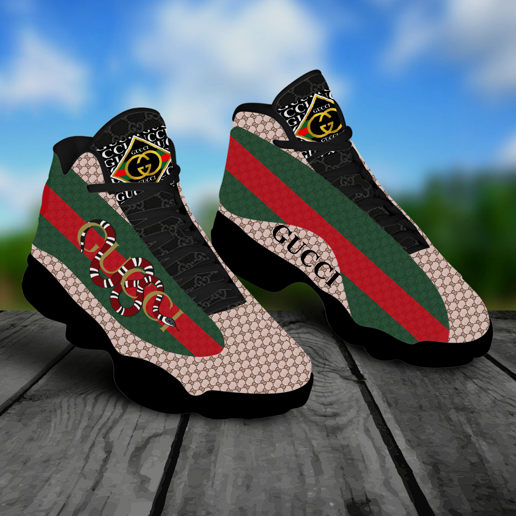 Gucci snake air jordan 13 sneakers shoes luxury outfit gifts for men and women