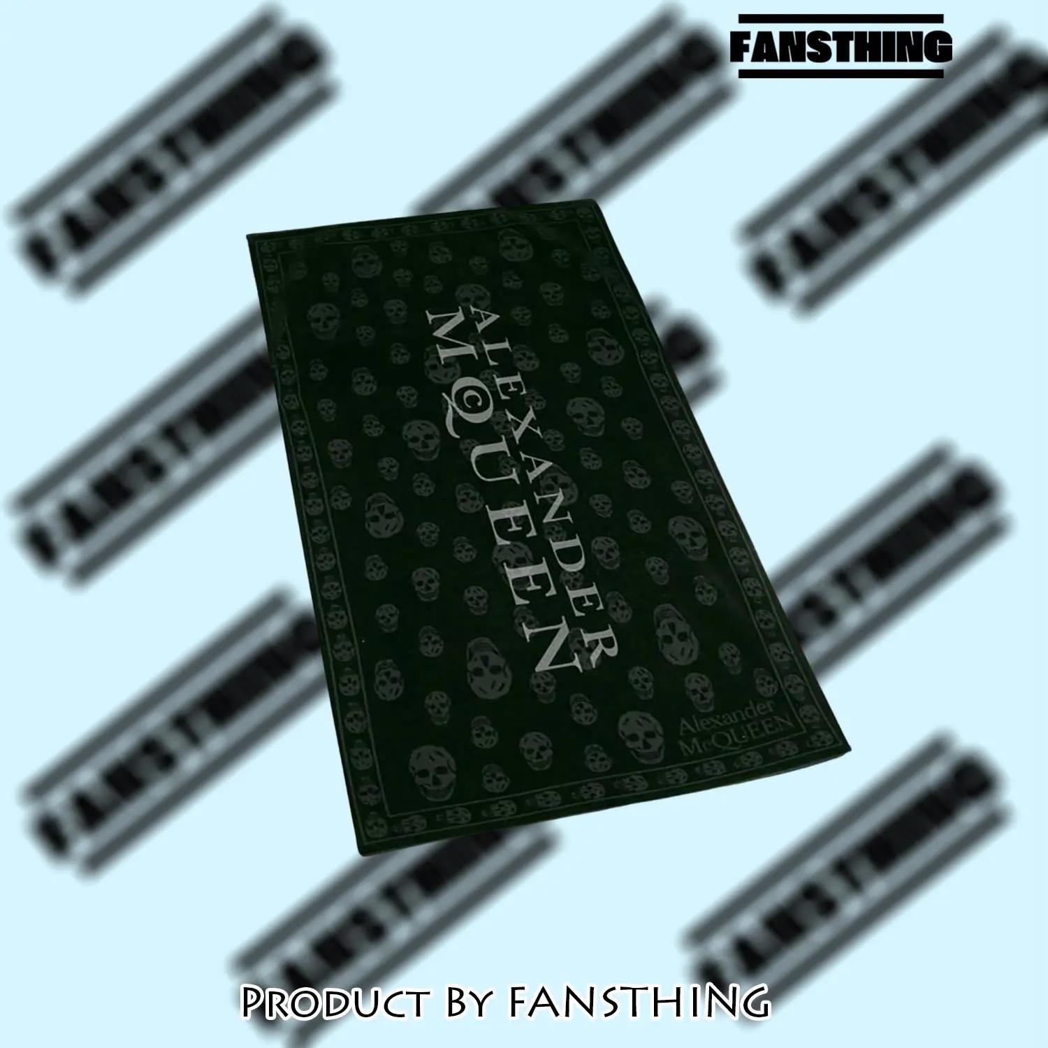 Alexander mcqueen soft cotton bath large beach towel hot 2023 item - fst-bt-866860