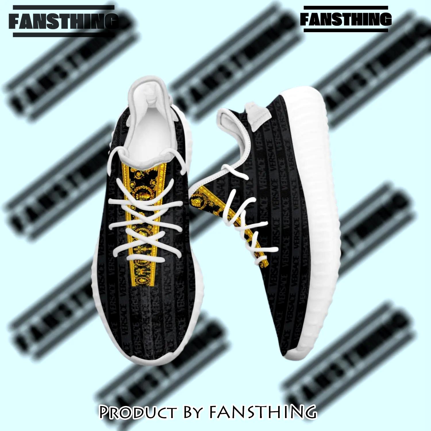 Buy gianni versace black gold yeezy boost shoes sport sneakers best for men women 49 yzes - fst-ys-564123