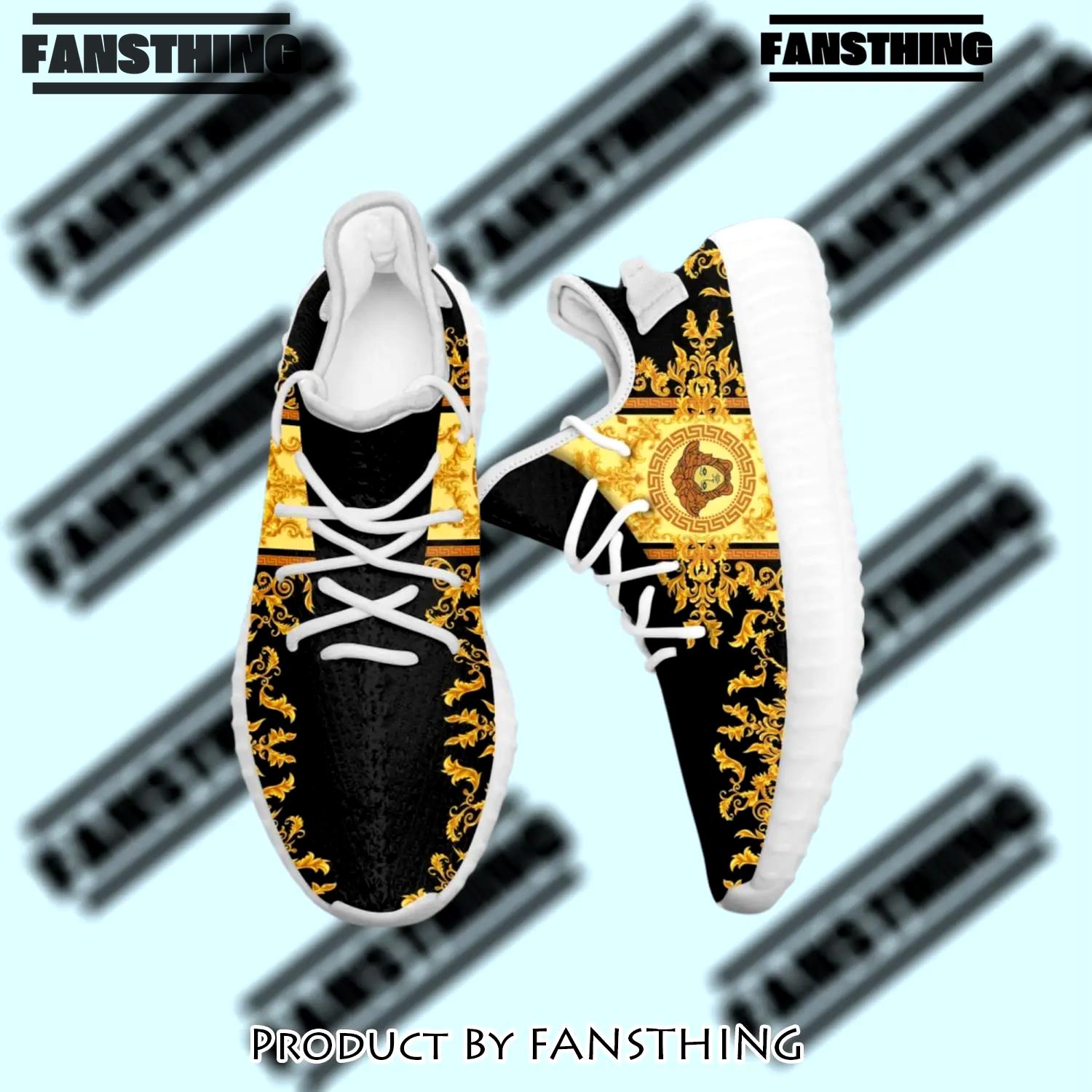 Buy gianni versace black gold yeezy boost shoes sport sneakers best for men women 50 yzes - fst-ys-279906