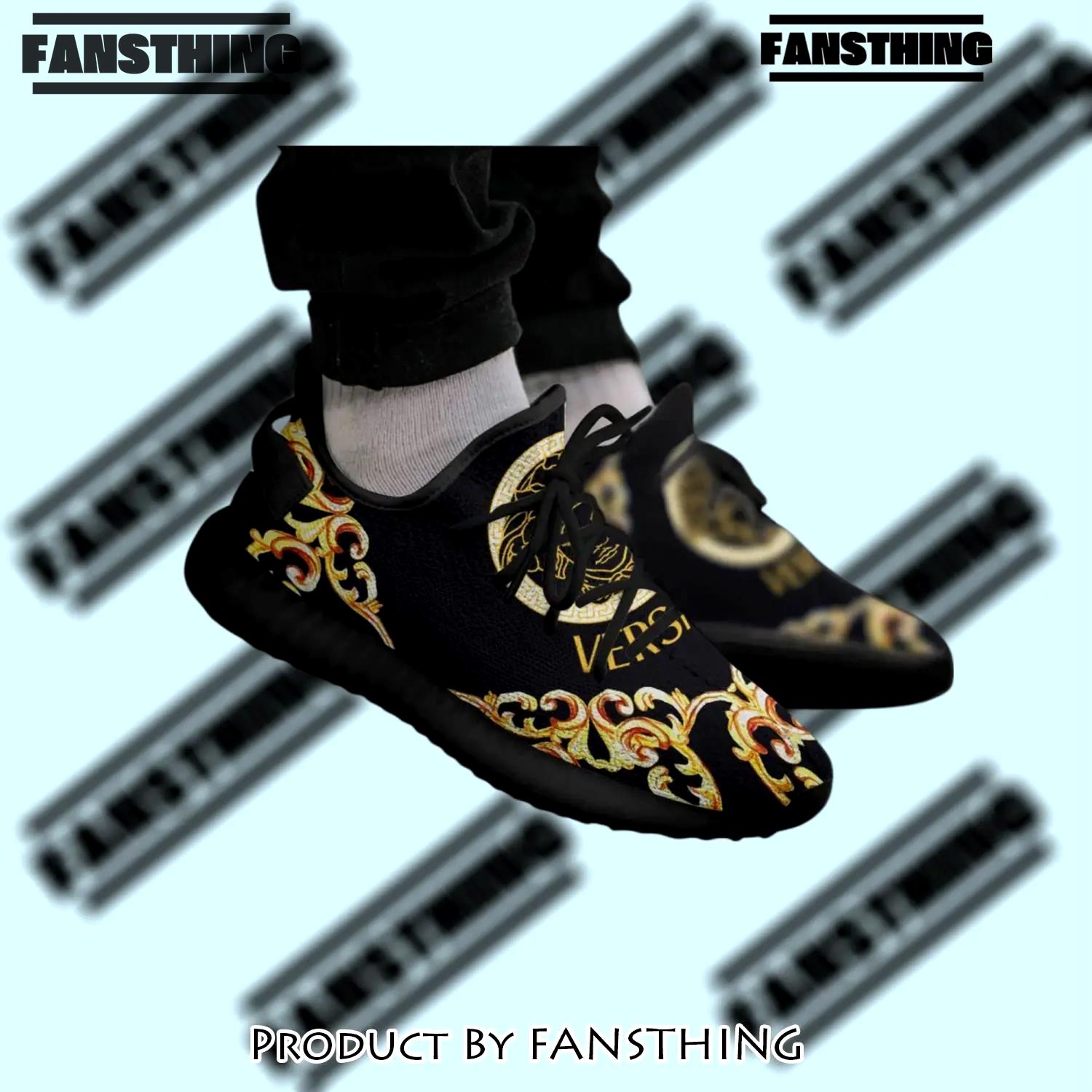 Buy gianni versace black gold yeezy boost shoes sport sneakers best for men women 52 yzes - fst-ys-738094