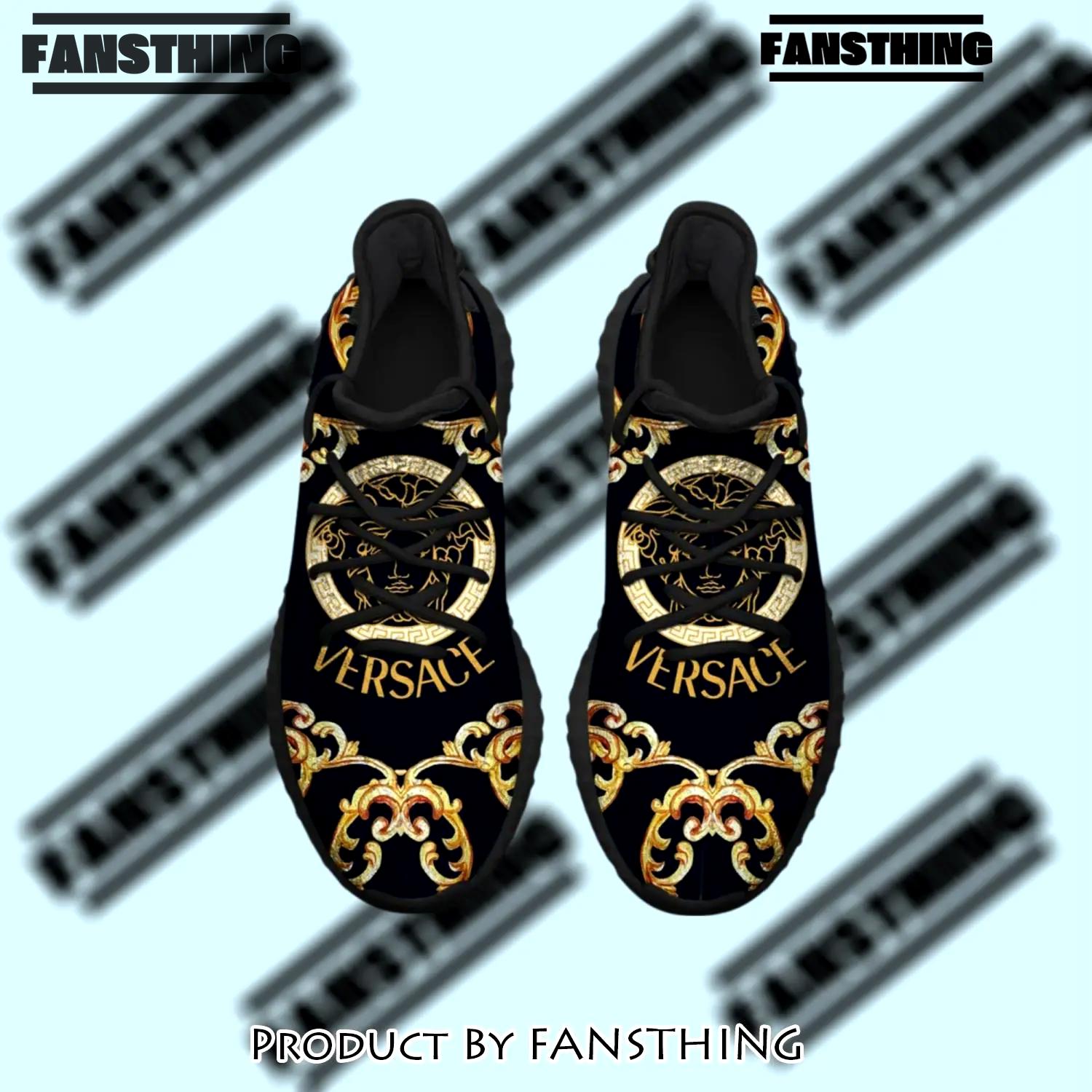 Buy gianni versace black yeezy boost shoes sport sneakers best for men women 60 yzes - fst-ys-315131