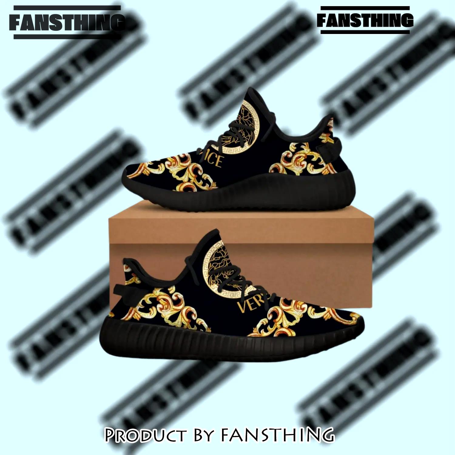 Buy gianni versace black yeezy boost shoes sport sneakers best for men women 63 yzes - fst-ys-141941