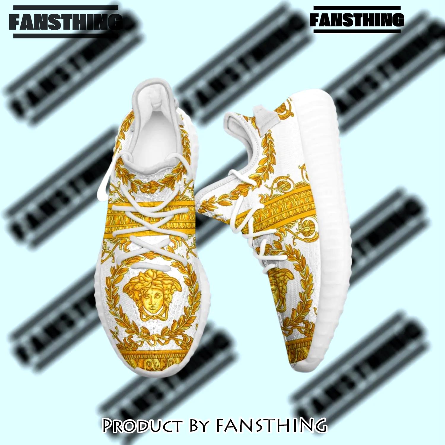 Buy gianni versace white gold yeezy boost shoes sport sneakers best for men women 46 yzes - fst-ys-663382