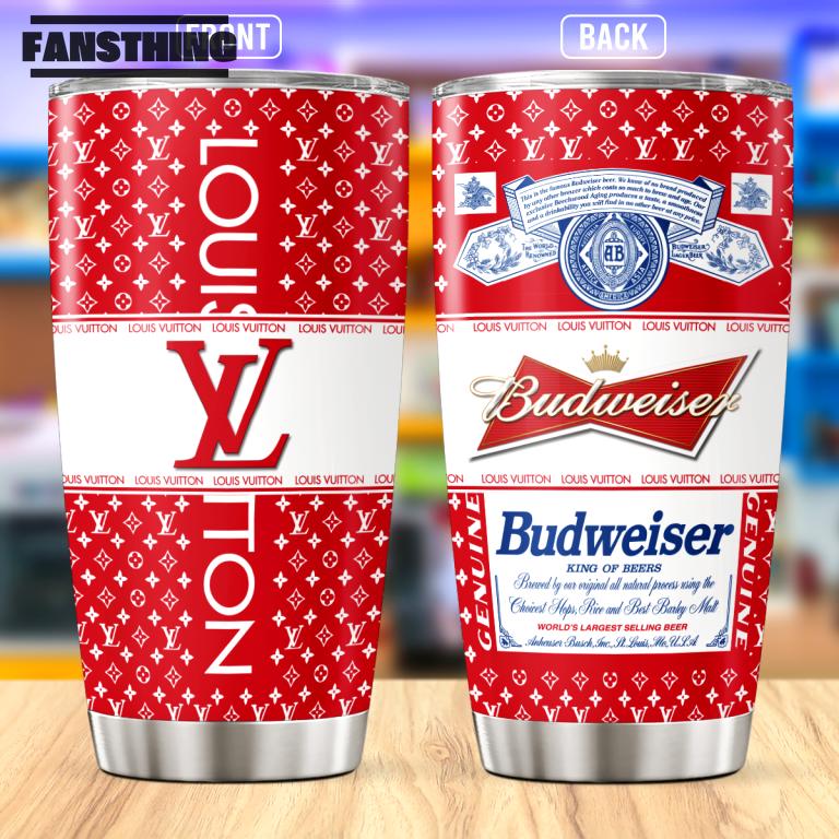 Louis vuitton budweiser stainless steel tumbler 20oz/30oz