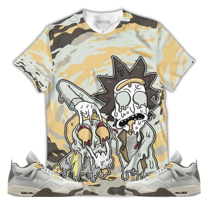 Rick And Drip Unisex Sneaker Shirt Match Retro Craft 4s Tee, Jordan 4 Craft Photon Dust 3D T-Shirt
